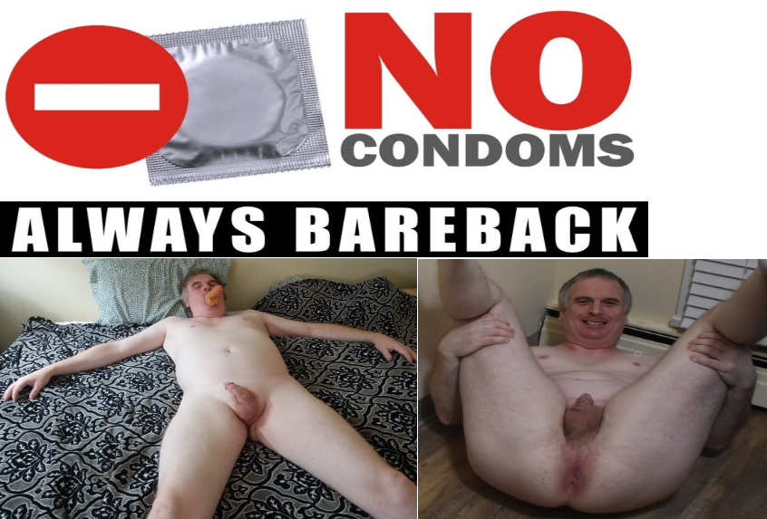 Public Humiliation Captions 9 No condoms always bareback caption showing naked gay submissive male.